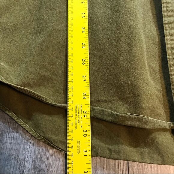 Tommy Hilfiger Mens Long Sleeve Button Up Cotton Khaki Shirt Sz XL - Picture 10 of 13